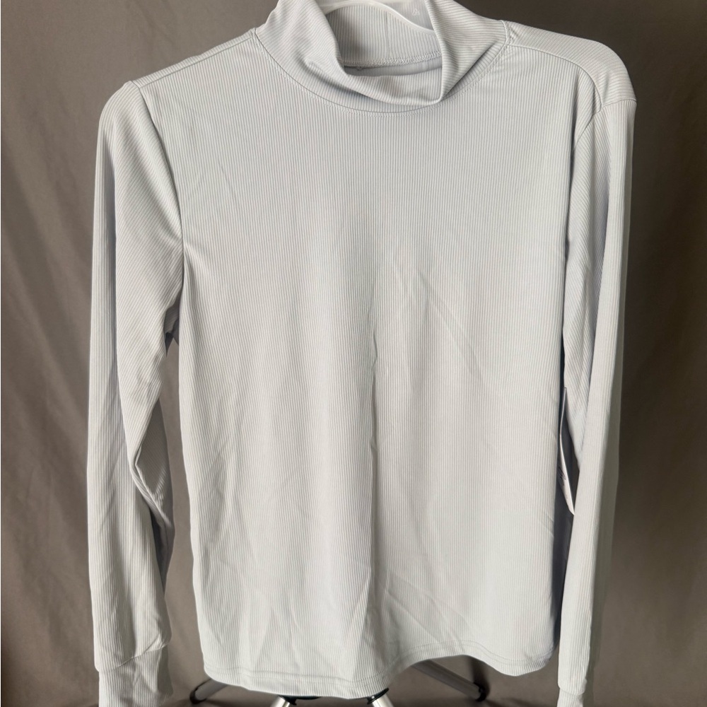 Women’s Ribbed Mock Neck Long Sleeve Activewear Top